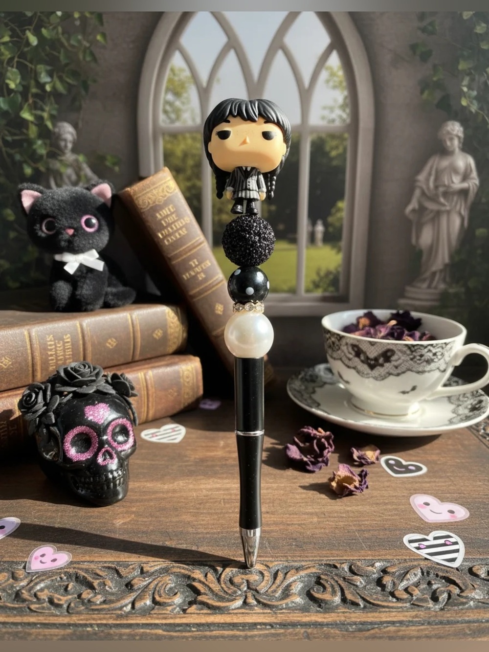 Beaded Pen Character Wednesday Top
